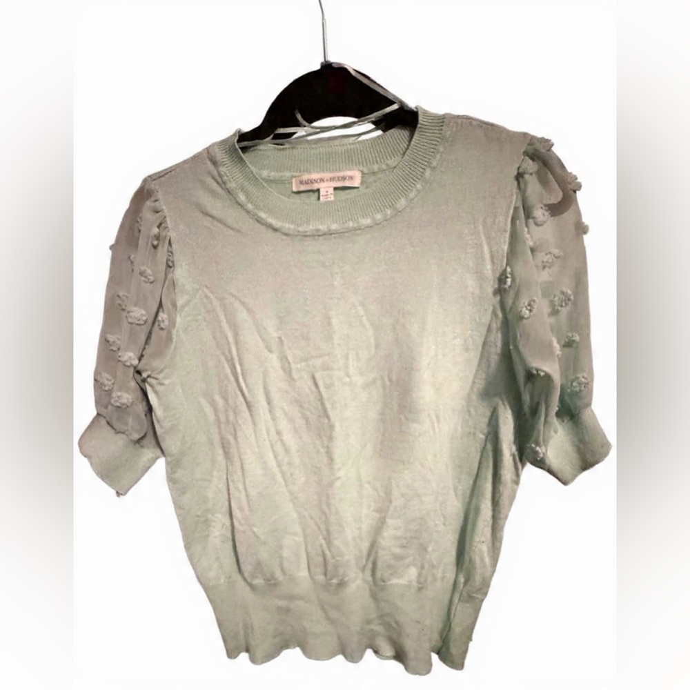 Madison + Hudson Sweater Medium Mint Short Sheer